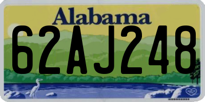 AL license plate 62AJ248