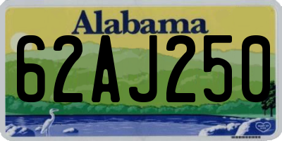AL license plate 62AJ250
