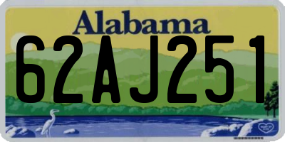 AL license plate 62AJ251