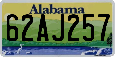 AL license plate 62AJ257