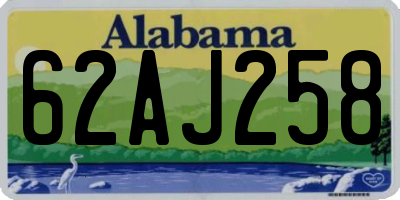 AL license plate 62AJ258