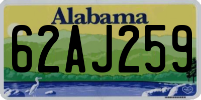 AL license plate 62AJ259
