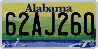 AL license plate 62AJ260