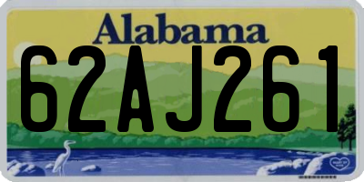 AL license plate 62AJ261