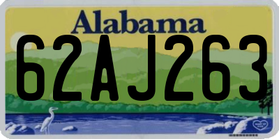 AL license plate 62AJ263