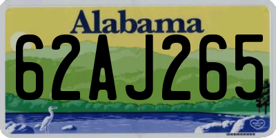 AL license plate 62AJ265