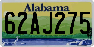 AL license plate 62AJ275