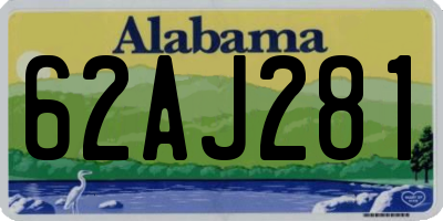 AL license plate 62AJ281