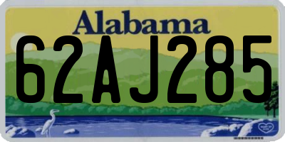 AL license plate 62AJ285