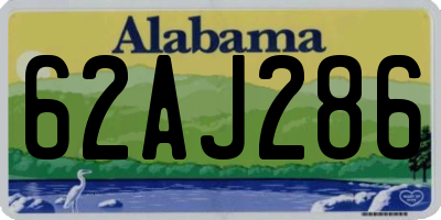 AL license plate 62AJ286
