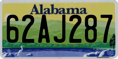 AL license plate 62AJ287