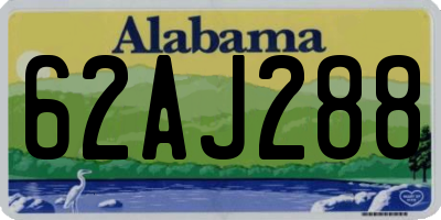 AL license plate 62AJ288