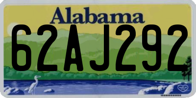 AL license plate 62AJ292