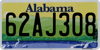 AL license plate 62AJ308