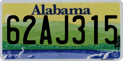 AL license plate 62AJ315