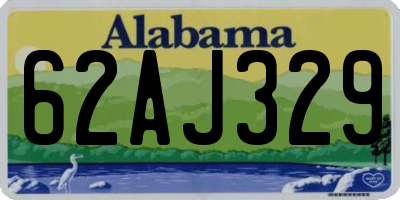 AL license plate 62AJ329
