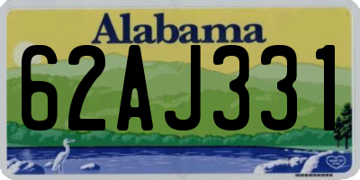 AL license plate 62AJ331