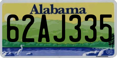 AL license plate 62AJ335