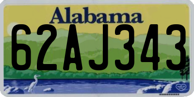 AL license plate 62AJ343