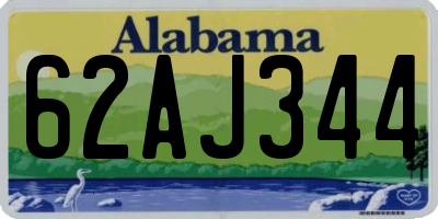 AL license plate 62AJ344