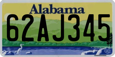 AL license plate 62AJ345