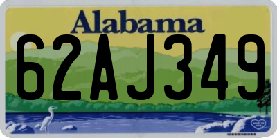 AL license plate 62AJ349