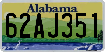 AL license plate 62AJ351