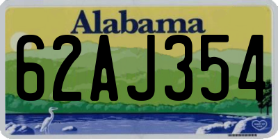 AL license plate 62AJ354