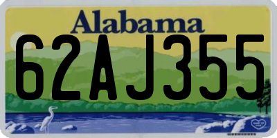 AL license plate 62AJ355
