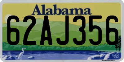 AL license plate 62AJ356