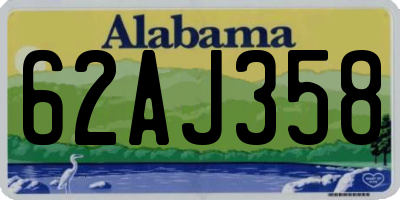 AL license plate 62AJ358