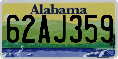AL license plate 62AJ359