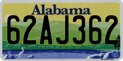 AL license plate 62AJ362