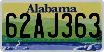 AL license plate 62AJ363