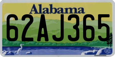 AL license plate 62AJ365