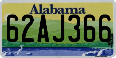 AL license plate 62AJ366