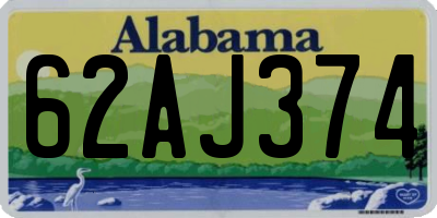 AL license plate 62AJ374