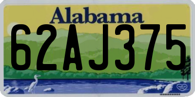 AL license plate 62AJ375