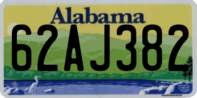 AL license plate 62AJ382