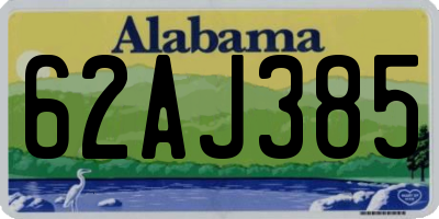 AL license plate 62AJ385