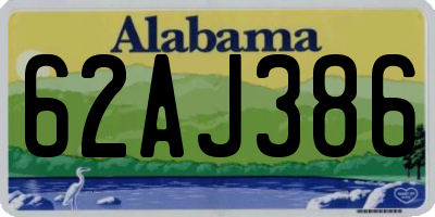 AL license plate 62AJ386
