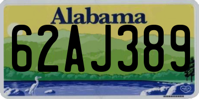 AL license plate 62AJ389