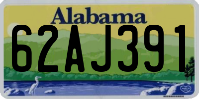 AL license plate 62AJ391