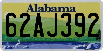 AL license plate 62AJ392