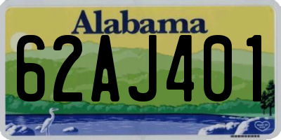 AL license plate 62AJ401