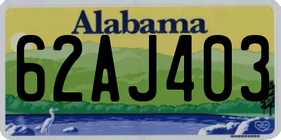 AL license plate 62AJ403