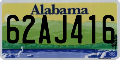 AL license plate 62AJ416
