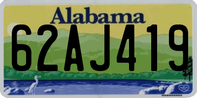 AL license plate 62AJ419