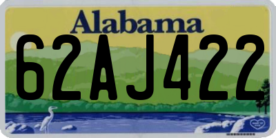 AL license plate 62AJ422
