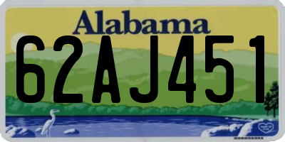 AL license plate 62AJ451